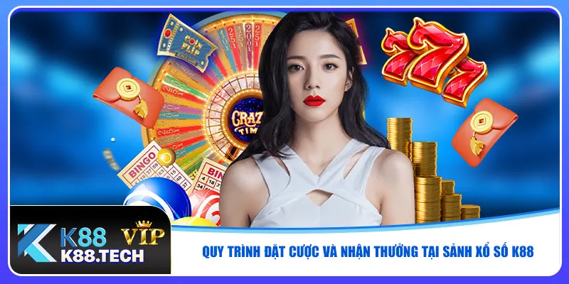 Quy trình đặt cược và nhận thưởng tại sảnh xổ số K88
